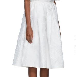 Cecilie Bahnsen 
White Sybil Midi Skirt 
Size: 8